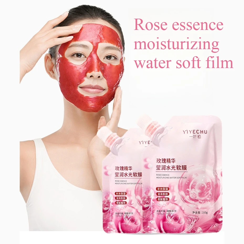 Rose Essence Moisturizing Water Soft Film Delicate Pores Moisturizing Improve Dry Smear Soft Film Facial Mask Brush