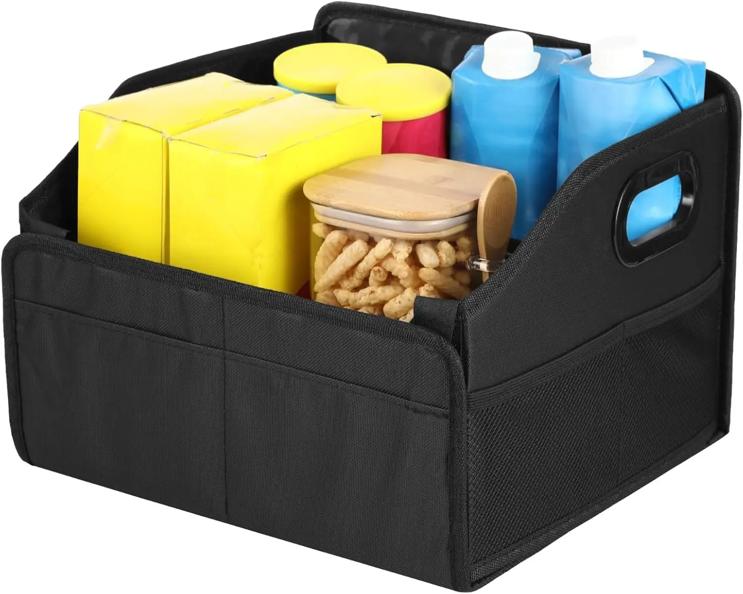 

Складной органайзер для багажника 30 л с разделителями, ручками, множеством карманов, универсальный автомобильный органайзер для дома и офиса