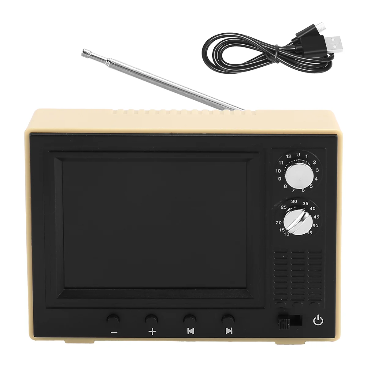 BAAA-1:12 Miniature TV Playable Video Mini Television Model Living Room Home Appliances Decor Toy