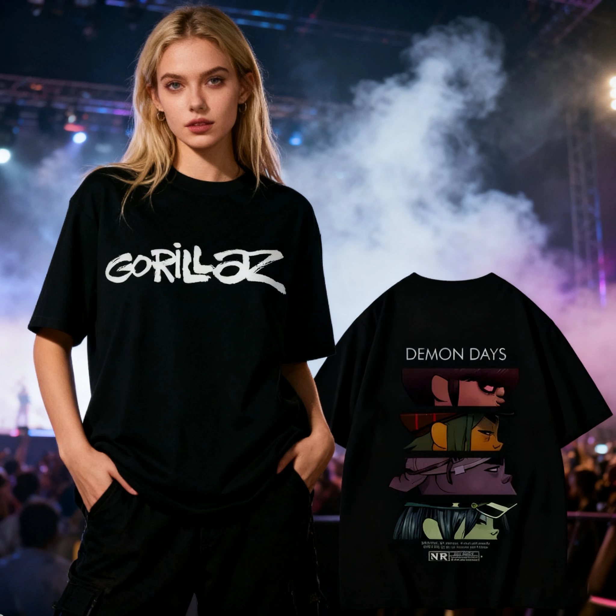 Gorillazs Punk Rock Band Print T Shirt 90s Women Men Oversized Y2k Street Casual Fashion Short Sleeve Plus Size Unisex T Shirts
