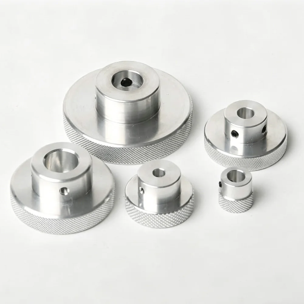 1Pcs CNC Knurling Sliding Table Screw Rod Knob Crank 5/6/7/8-25mm Rotating Handle Embossed Stepper Motor Positioning Hand Wheel