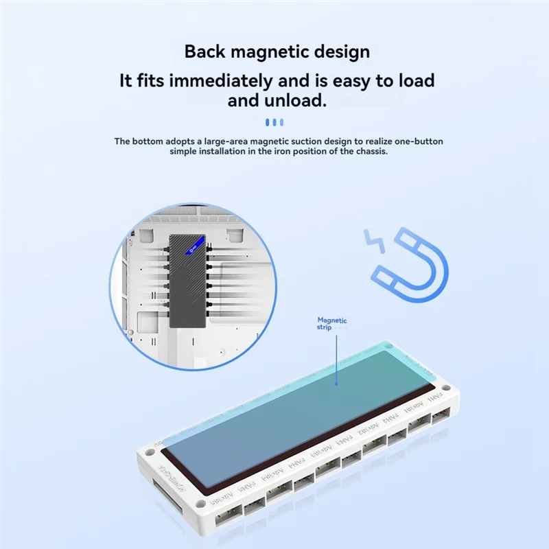 Classic-Computer ARGB Controller 5V 3Pin PWM Temperature Control Dual 10 Expansion Ports SATA Power Supply Fan Hub RGB Splitter