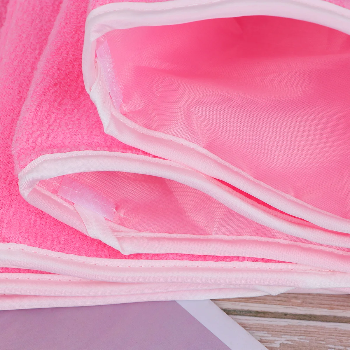 2 أزواج الوردي سميكة معزول قفازات قطنية ل شمع البارافين اليد امتصاص الرطوبة العلاج الدافئ غطاء حمام قفازات #2