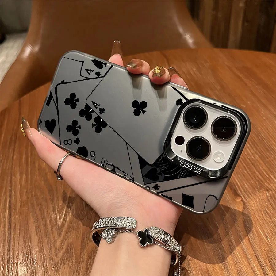 Telefono Black Line Poker per iPhone da 17 a 11 Pro Max Plus