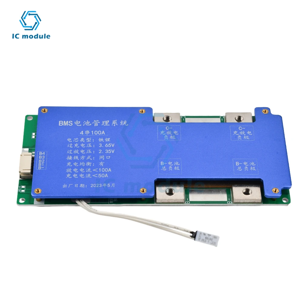 BMS 4S DC14.6V 8S 24V 100A LiFePO4 Battery Balance Charge Board Equalizador NTC Temperatura Proteção Equalizador