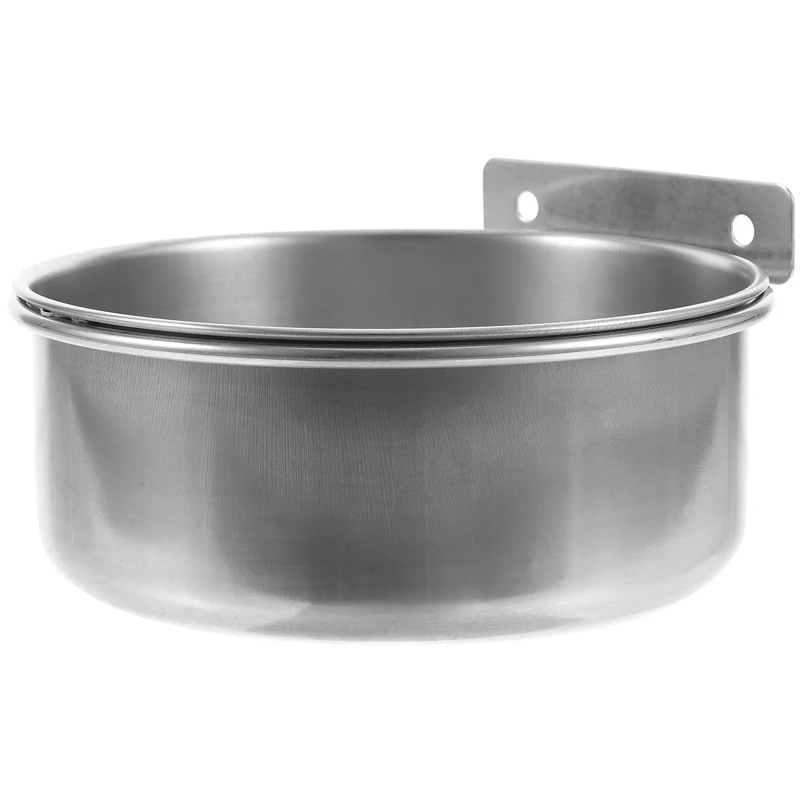 

Stainless Steel Dog Bowl 12x5cm Double Screw Hole Crate Hanging Fixed Pet Food Utensils Durable Easy Clean Dog Feeder Puppy