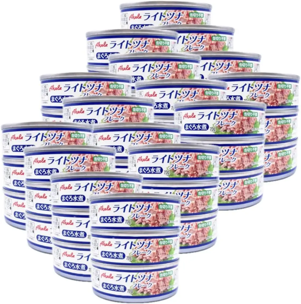 ライトツナ缶 ノンオイル 水煮 70g×48缶 (3缶x16) オイル不使用 フレーク 缶詰 まぐろ 備蓄 非常食 ローリングストック 保存食 業務用