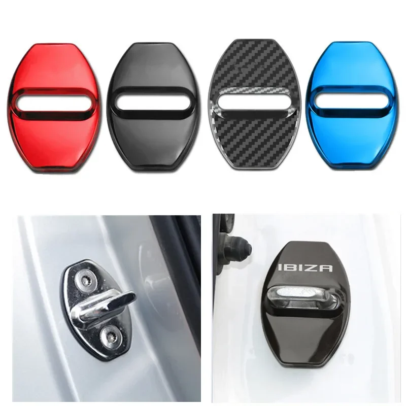 4pcs Car Door Lock Cover for Seat Ibiza Leon Cupra 6j 6f 6k2 fr 5f mk1 mk2 mk3 mk4 Sticker Accessory