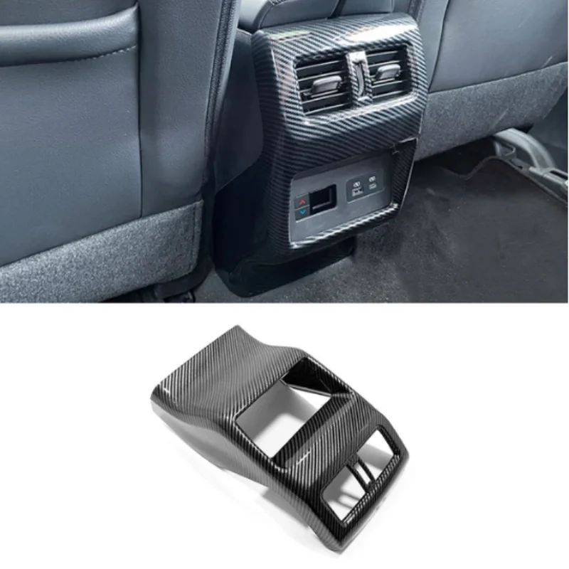 For Nissan X Trail T33 Rogue 2021-2023 ABS Carbon Car Rear seat air conditioner air outlet trim frame interior accessories
