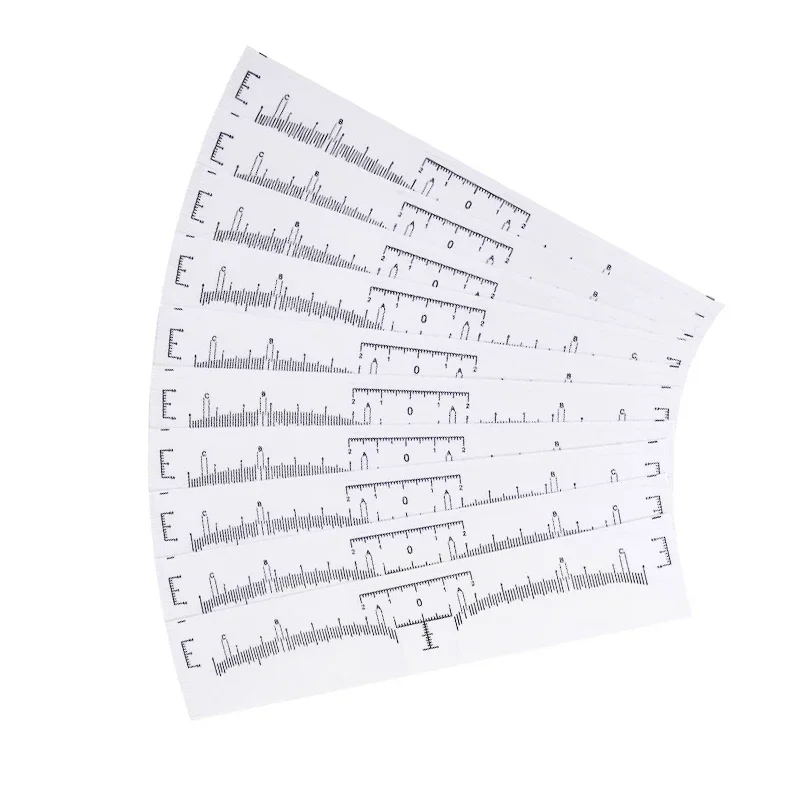 10/50/100pcs Eyebrow Ruler Sticker Tattoo Shape Tool Adhesive Microblading Guide Makeup Measurement Stencil Template Makeup Tool