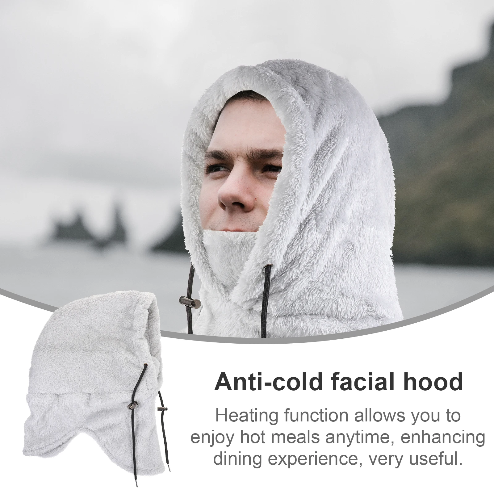 

Thickened Windproof Warm Hood Winter Cycling Facial Mask Neck Cover Outdoor Motorbike Guard Accessory For Riding Biking