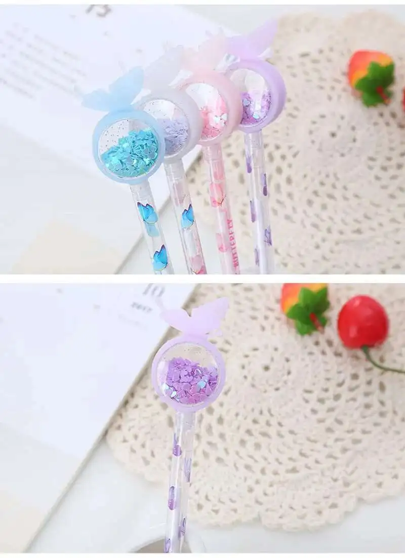 1-teiliges Lytwtw's Stationery Niedlicher Kawaii-Schmetterlings-Gelstift für Schule und Büro, kreativer, süßer, hübscher Stift – Detail 19