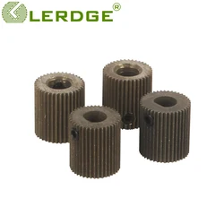 LERDGE 3D Drucker Teile 40 Zahn Form Stahl Linear Extruder Filament Stick Getriebe für Extruder Zubehör Extrusion Rad