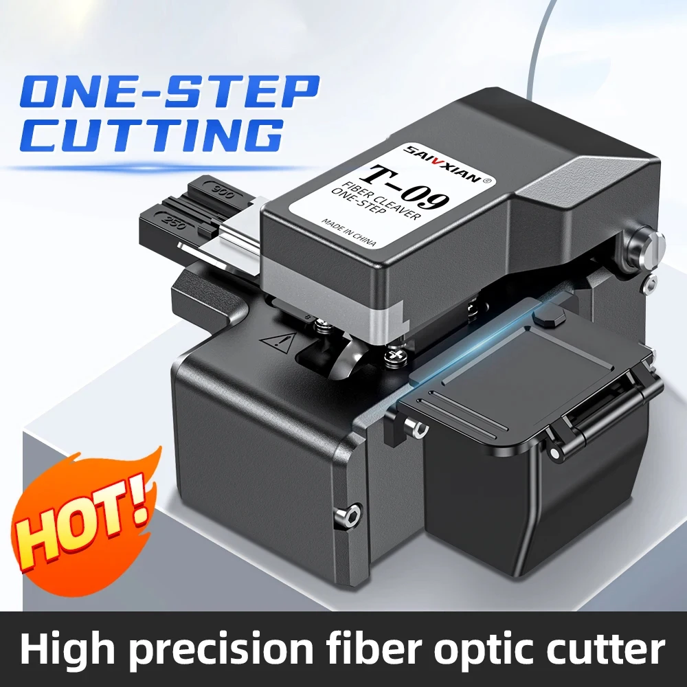 

T-09 One-Step Fully Automatic High Precision Fiber Optic Cleaver Cutting Knife Cold Cut Hot Melt