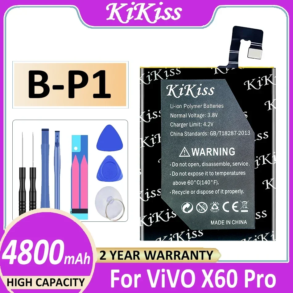 KiKiss Battery B-P1 BP1 4800mAh For ViVO X60Pro X60 Pro Mobile Phone Bateria