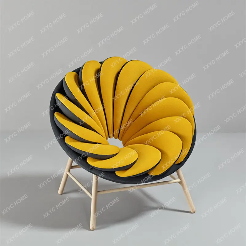 Sunflower Single Sofa Model Room Petals Leisure Chair Creative Personality Leisure Chair