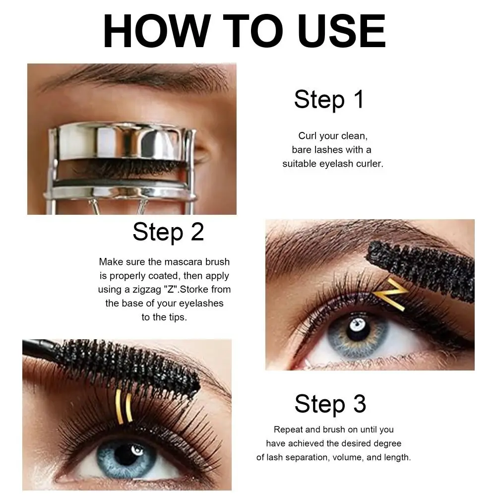 2Pcs Wimpern Verlängerung Bunte Mascara Curling Dicke Wimpern Mascara Nicht-blühende Schnell Trocknend Wasserdichte Mascara