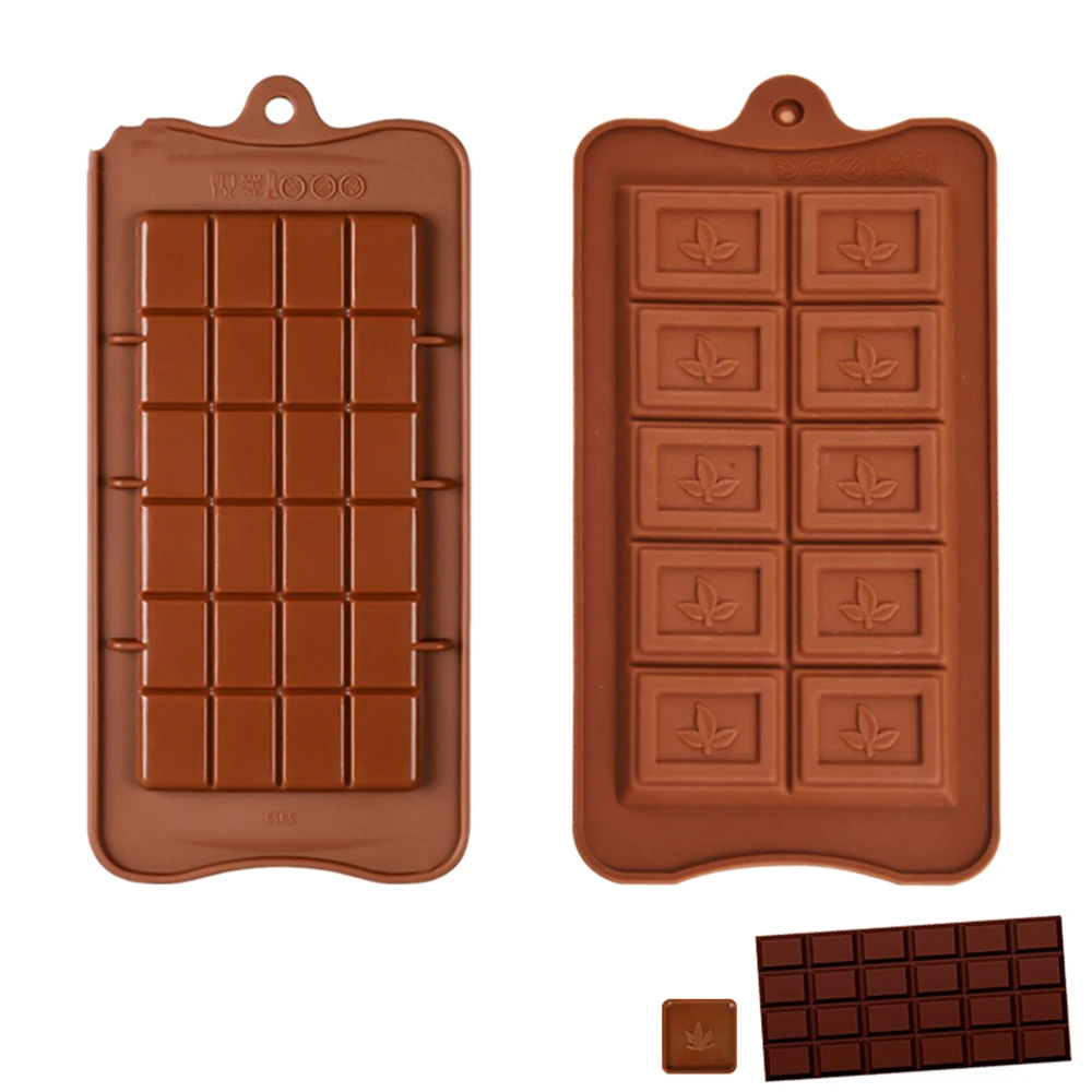 10/24 Cavity Chocolate Silicone Mold Cake Molds High Quality Square Eco-friendly Silicone mold DIY Candy Marijuana Leaf Mold