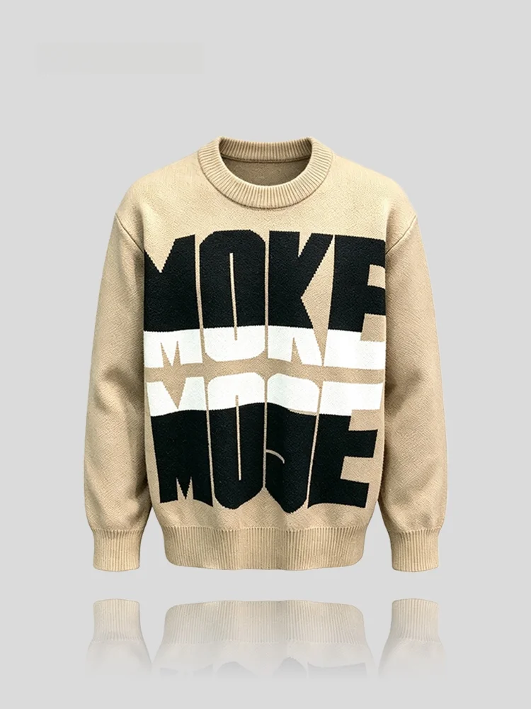 Men's Loose Thickened Sweater I.T  High-End Winter Fashion Sun Protection Clothing Cotton Fabric Adult Male Fashion