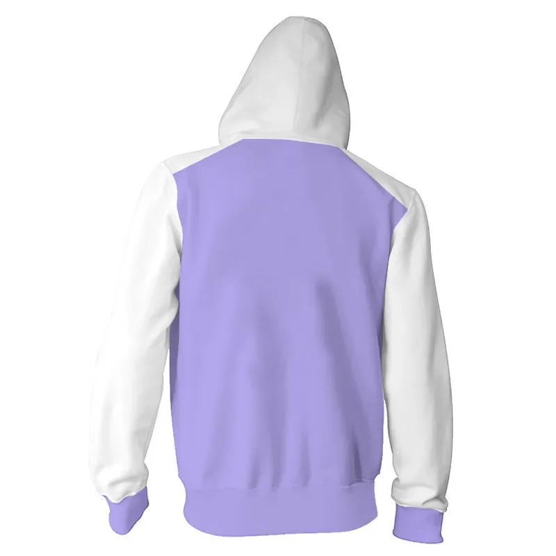 Hyuga Hinata 코스프레 후드티, 3D 프린트, 할로윈, 남성 여성 패션, 스트리트웨어 집업, 얇은 파티 코스튬