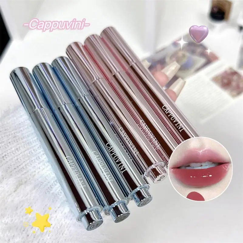 Cute Mirror Water Lip Glaze Waterproof Moisturize Sexy Red Lip Tint Lipstick Makeup Lasting Non-stick Cup Lip Gloss Cosmetic