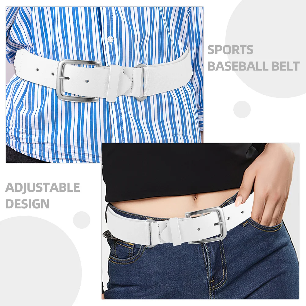 2 قطعة حزام بيسبول مرن قابل للتعديل حزام خصر من البولي يوريثان للشباب والرجال والنساء لاعبي الكرة اللينة فريق الحزام الرياضي #3