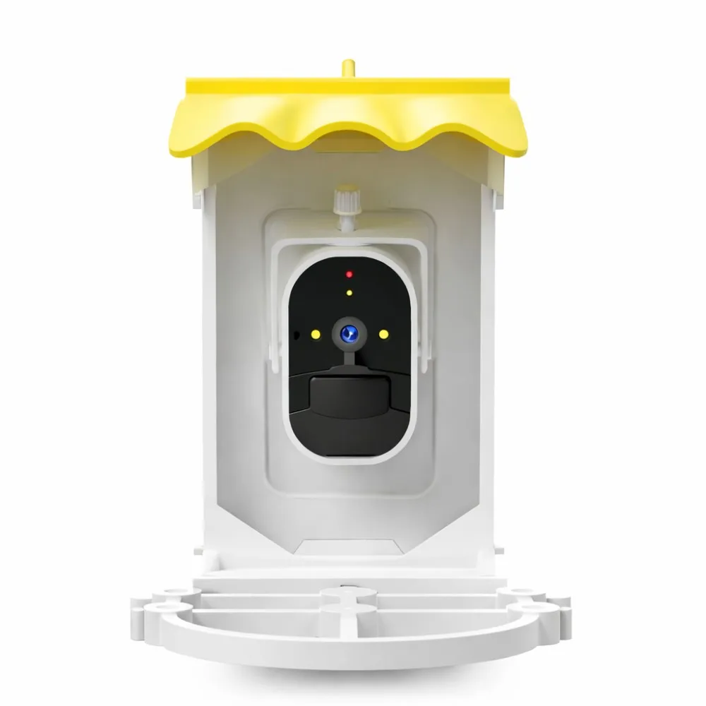 Smart bird feeder WiFi outdoor bird feeder with and solar panel for backyard