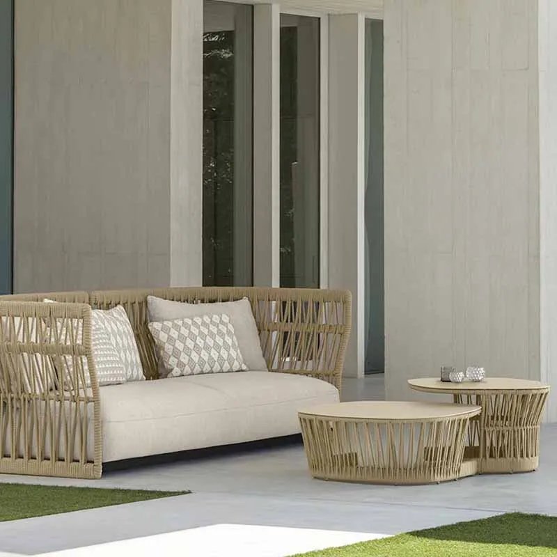 Outdoor Vine Weaving Sofa, Outdoor Hotel Garden Villa Balcony, Leisure Vine Chair Sofa, Sample Courtyard Combination Furniture