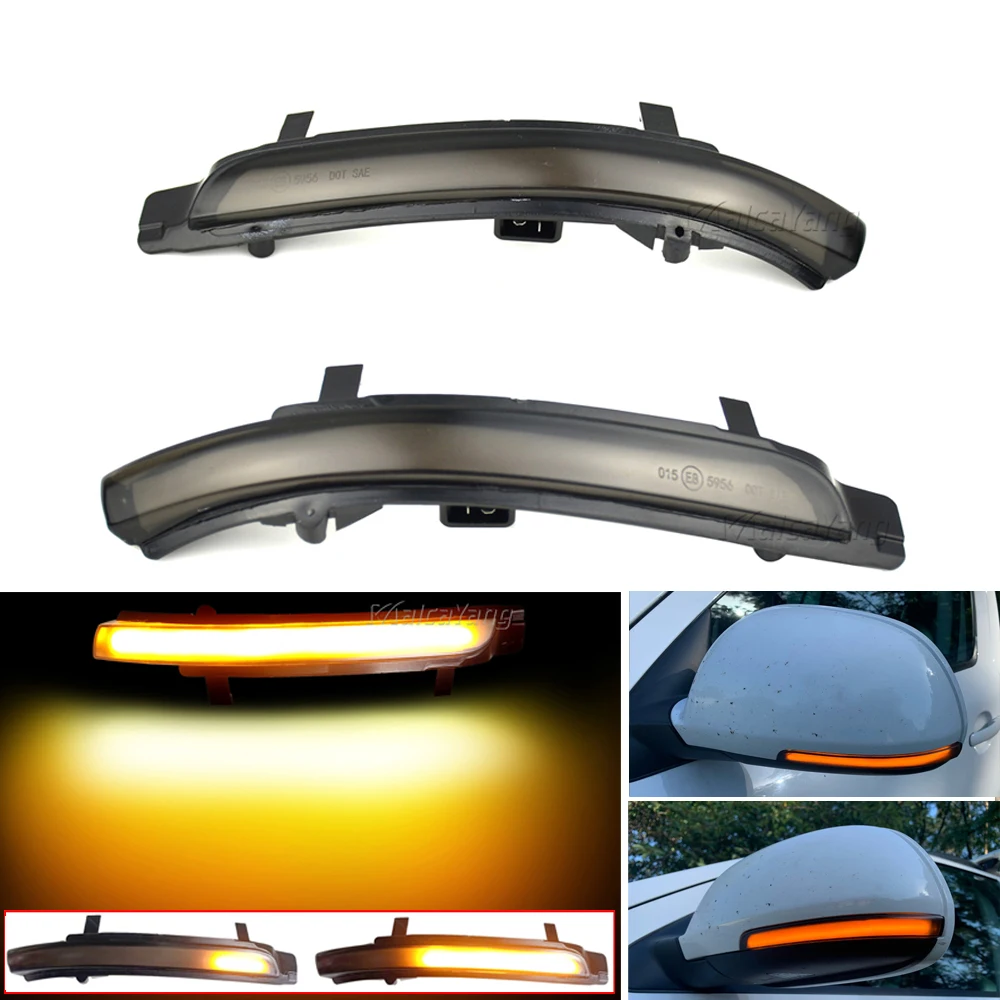 2 pieces Dynamic LED Turn Signal Blinker Mirror Flasher Light For Skoda Octavia 2009-2013 SUPERB 2008-2014