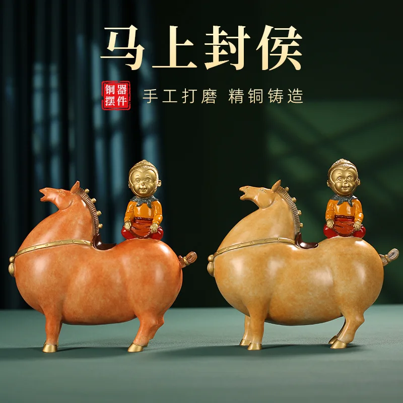 

All Color Instant Promotion Creative New Chinese Style Office Living Room Home Entrance Desktop Ornament Copper De