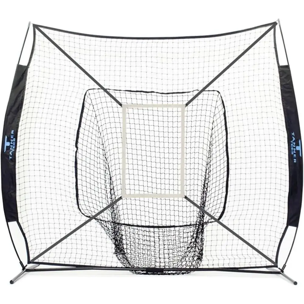 

Портативная бейсбольная сетка с сумкой для переноски - 7' x 7' (2,13 x 2,13 м) - для отработки ударов, бейсбола, софтбола, с мишенью и сеткой для ловли мяча, а также для отработки ударов и подачи.