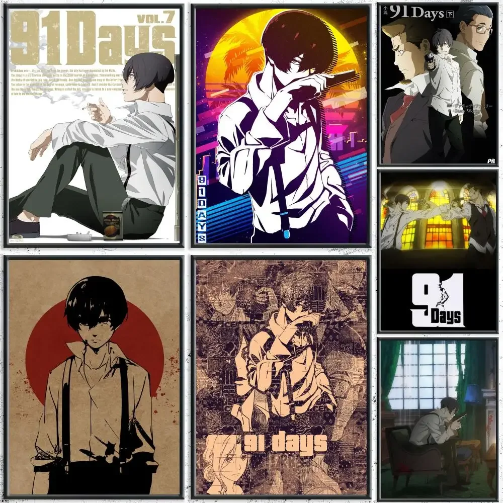 Classic Anime 91 DaysS Poster HD Self-Adhesive No Residue After Removal Ideal for All Kinds of Wall Decor