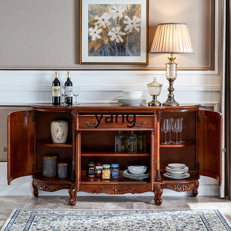 CX  Living Room Solid Wood Sideboard Partition Entrance Wall-Mounted Entryway Cabinet