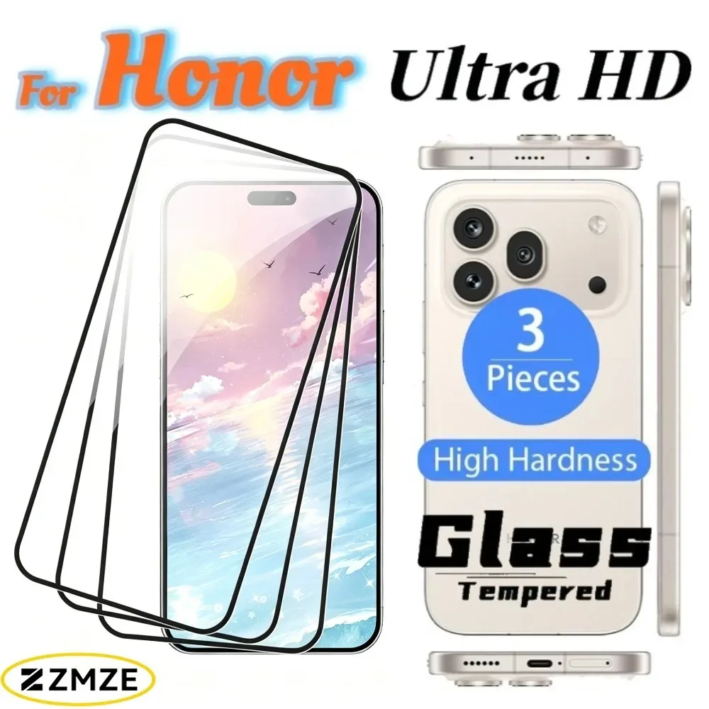 Paquete de 3 Protectores de Pantalla de Vidrio Templado HD para Honor 600, 500 Pro, 600, 400, 200 Lite, 400, 200 Smart, 300