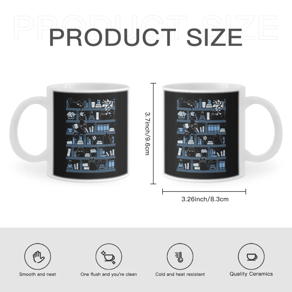 مكتبة Purrfect من Tobe FonsecaCoffee Mug Tea Cup 11oz فنجان قهوة مضحك عيد ميلاد كوب سيراميك كوب شخصي