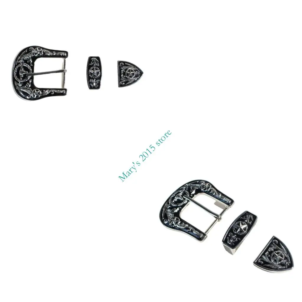 

E15F Metal Head Belt Buckle Gothic Carved Charm Theme Stylish Look Replacement