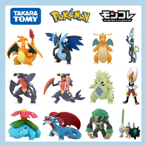 Orijinal Pokemon Charizard Dragonite Salamence Figürleri Oyuncak Tyranitar Rillaboom Mega Garchomp Inteleon PVC Model Bebek Hediyeleri