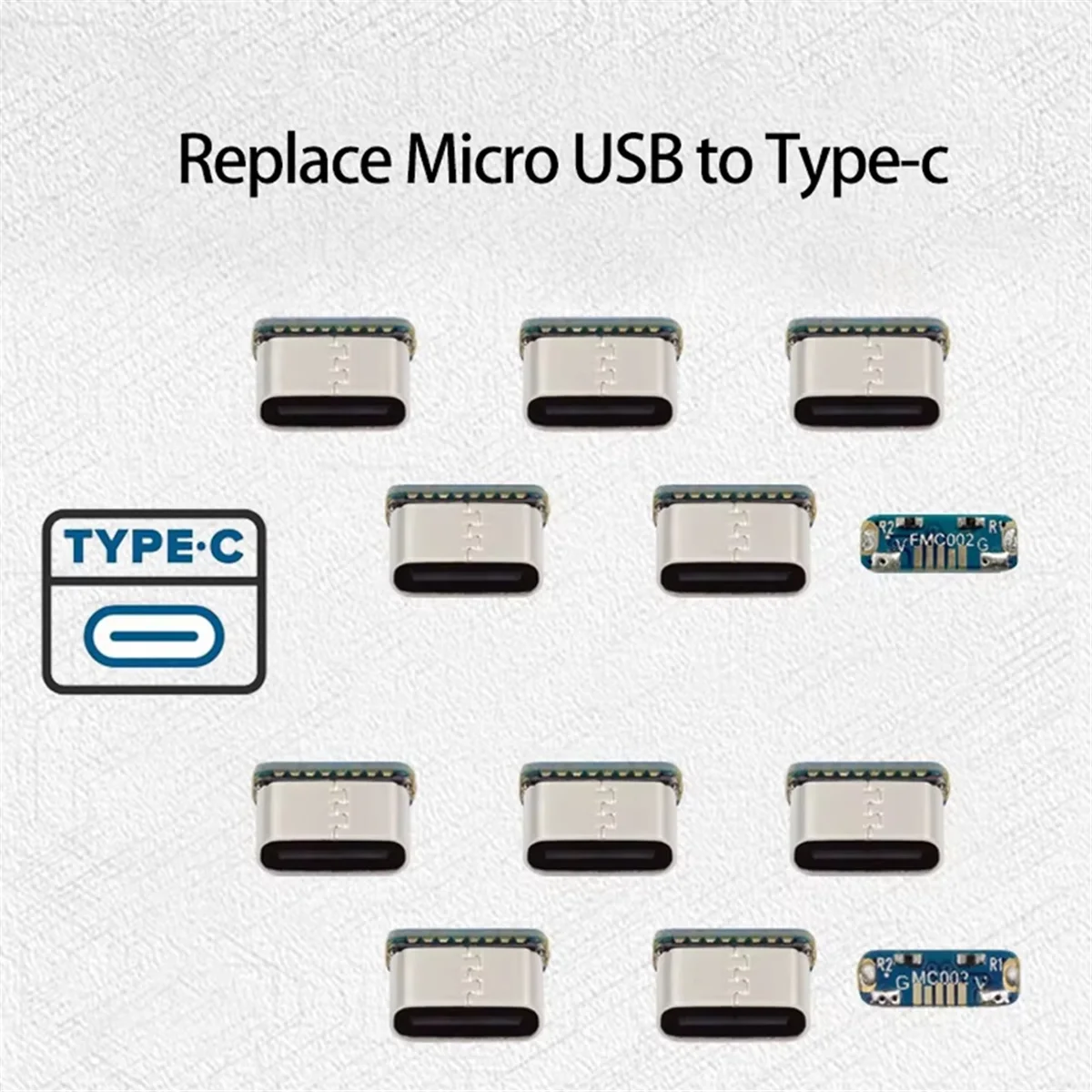 M85K 10Pcs USB Connector Type C Female Jack 5Pin SMD SMT Type-C Socket Charging Port for PCB Soldering DIY Repair Adapte