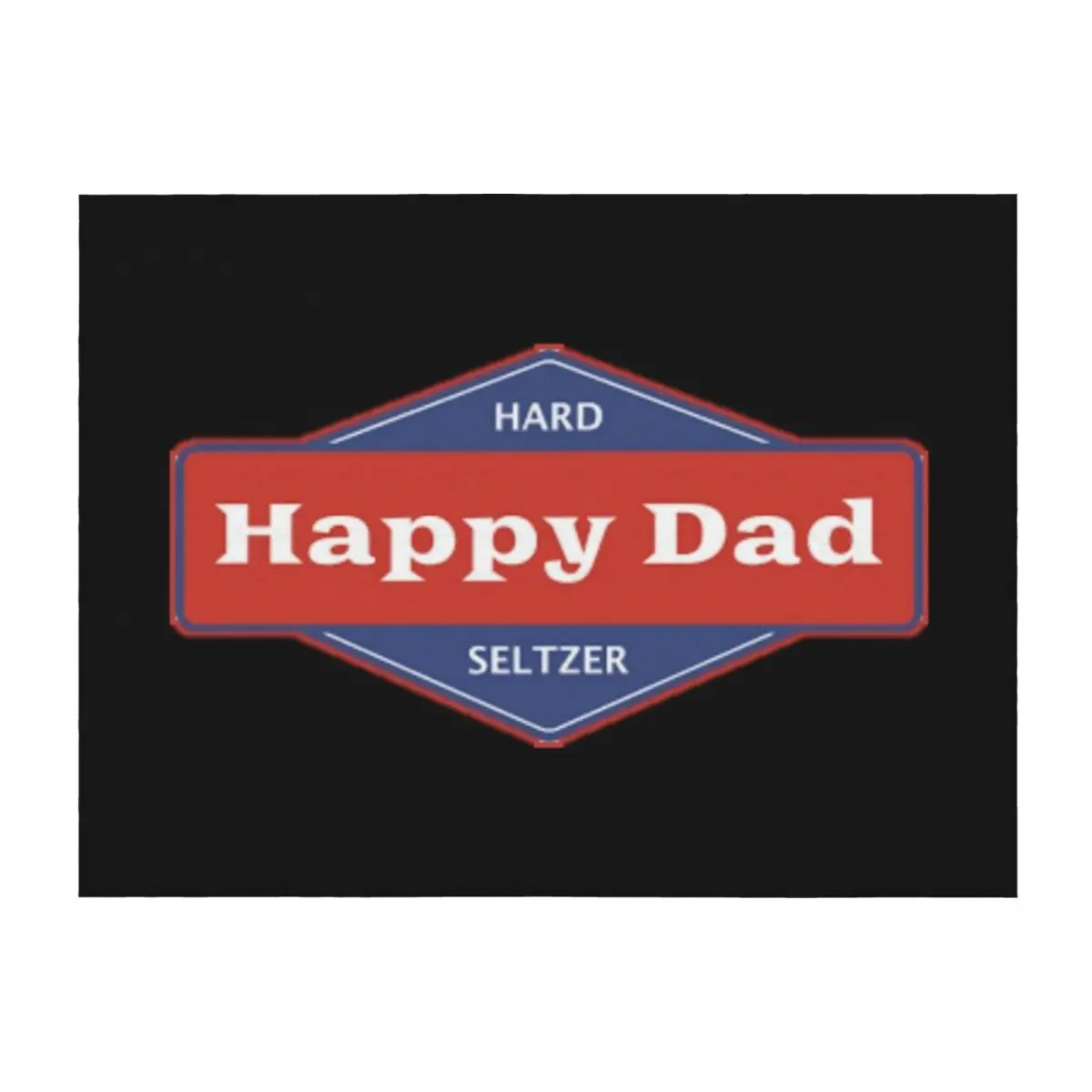 

Happy Dad Seltzer Throw Blanket Plaid on the sofa Hairy Thin Hair Blankets