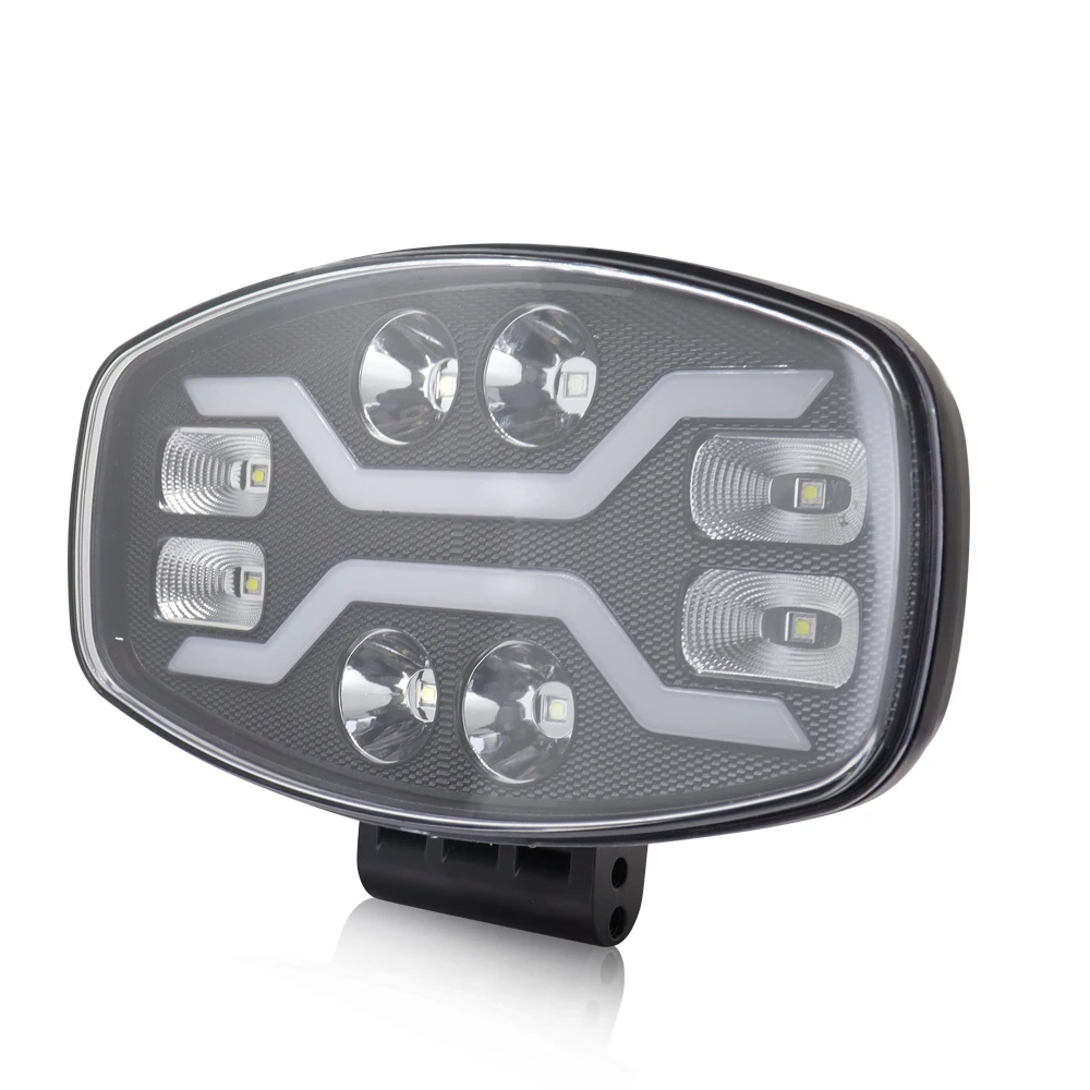 

1X 9 Inch LED Light 100W 22000LM For Off Road Headlight Spotlight Truck Auxiliary Square Car Driving Flash White Yellow