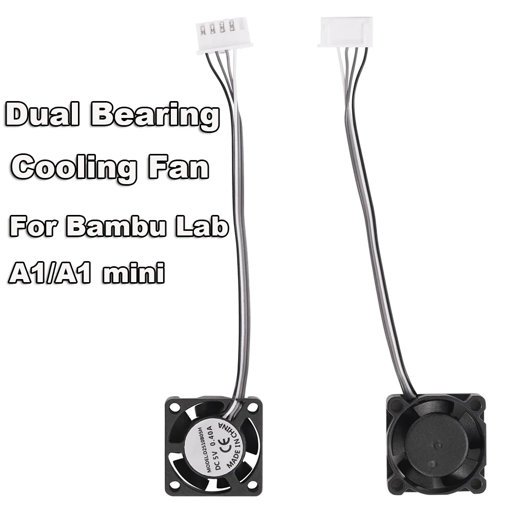 

5V Cooling Fan For Bambu Lab A1 A1 MINI Dual Bearing Fans 2510 Heatbreak Cooling Fan Throat Radiator For a1 mini 3D Printer Part