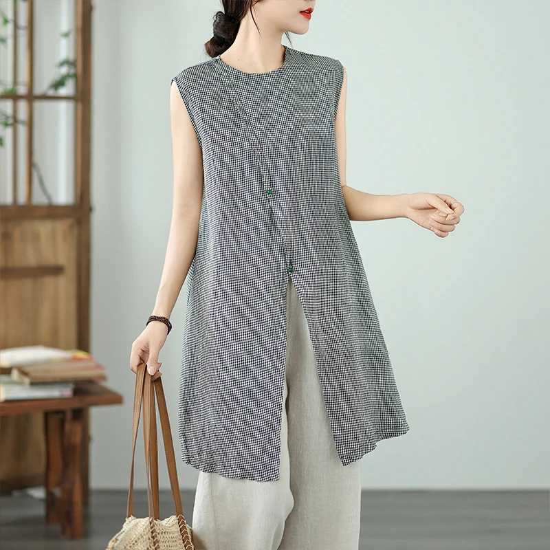 Estate cotone lino sciolto dimagrante Svel Midi irt Dr vita alta sottile gonna su misura copertura totale Bal Design