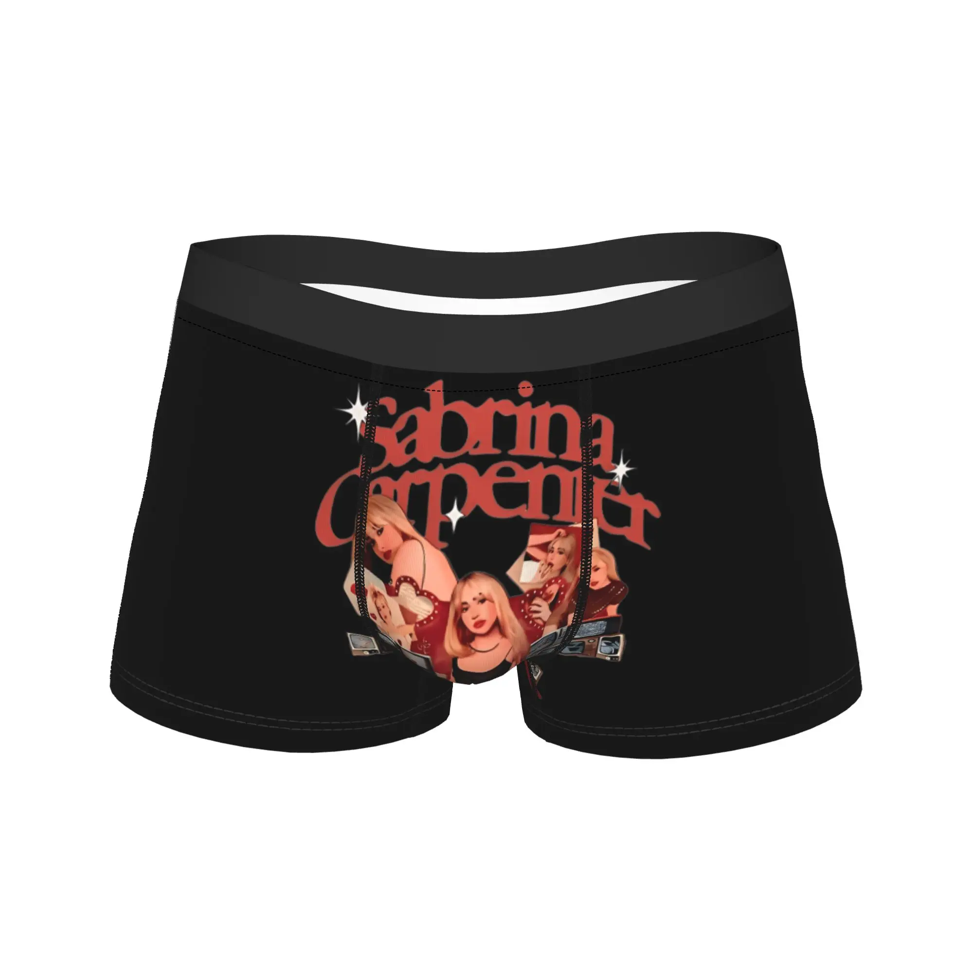 

Sabrina Carpenter American Singer Underwear Man Underpants Custom DIY Breathable Boxer Shorts Trenky Boxer Brief Plus Size 2XL