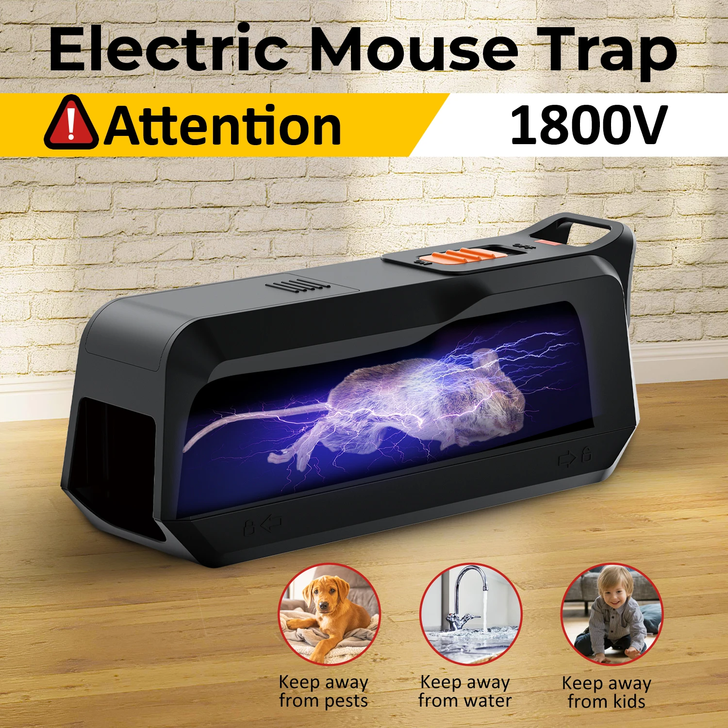 

Household High Efficiency Smart Mice Trap Indoor Rat Zapper Humane Double Kill Automatic Rodent Catcher Electronic Mouse Trap