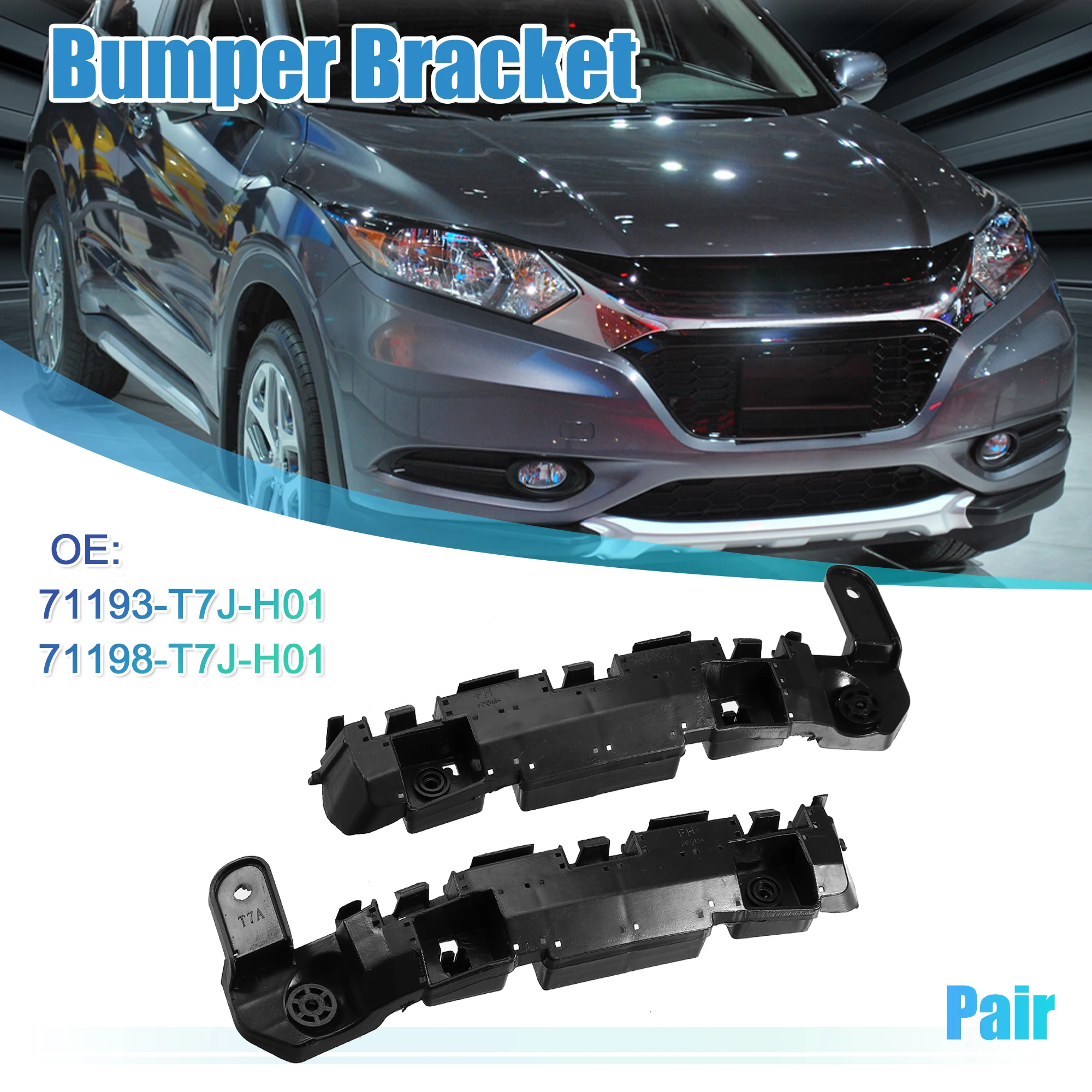 

UXCELL 1 пара левый и правый монтажный кронштейн переднего бампера для Honda HRV 16-21