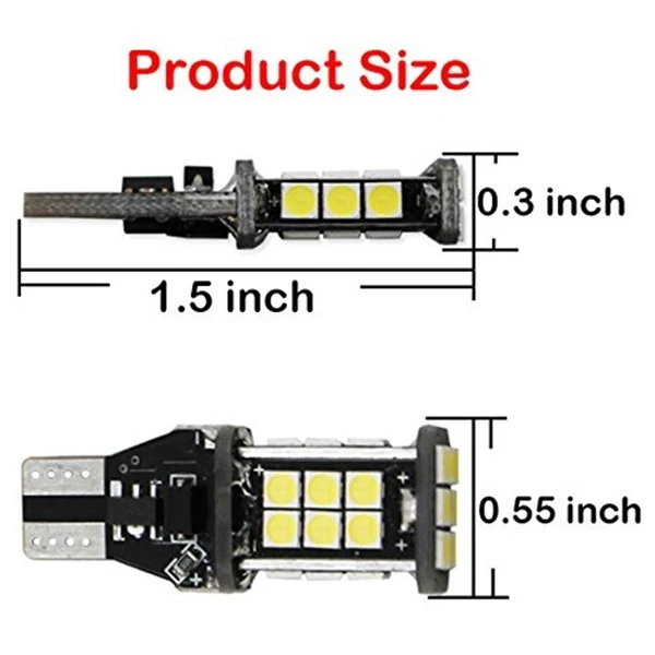 3 Pcs LED Bulb: 2Pcs LED Lights Fog Light 2828 20 LED Headlight Lamp & 1Pcs W16W LED Reverse Light,24 Smd 3030 LED Bulb