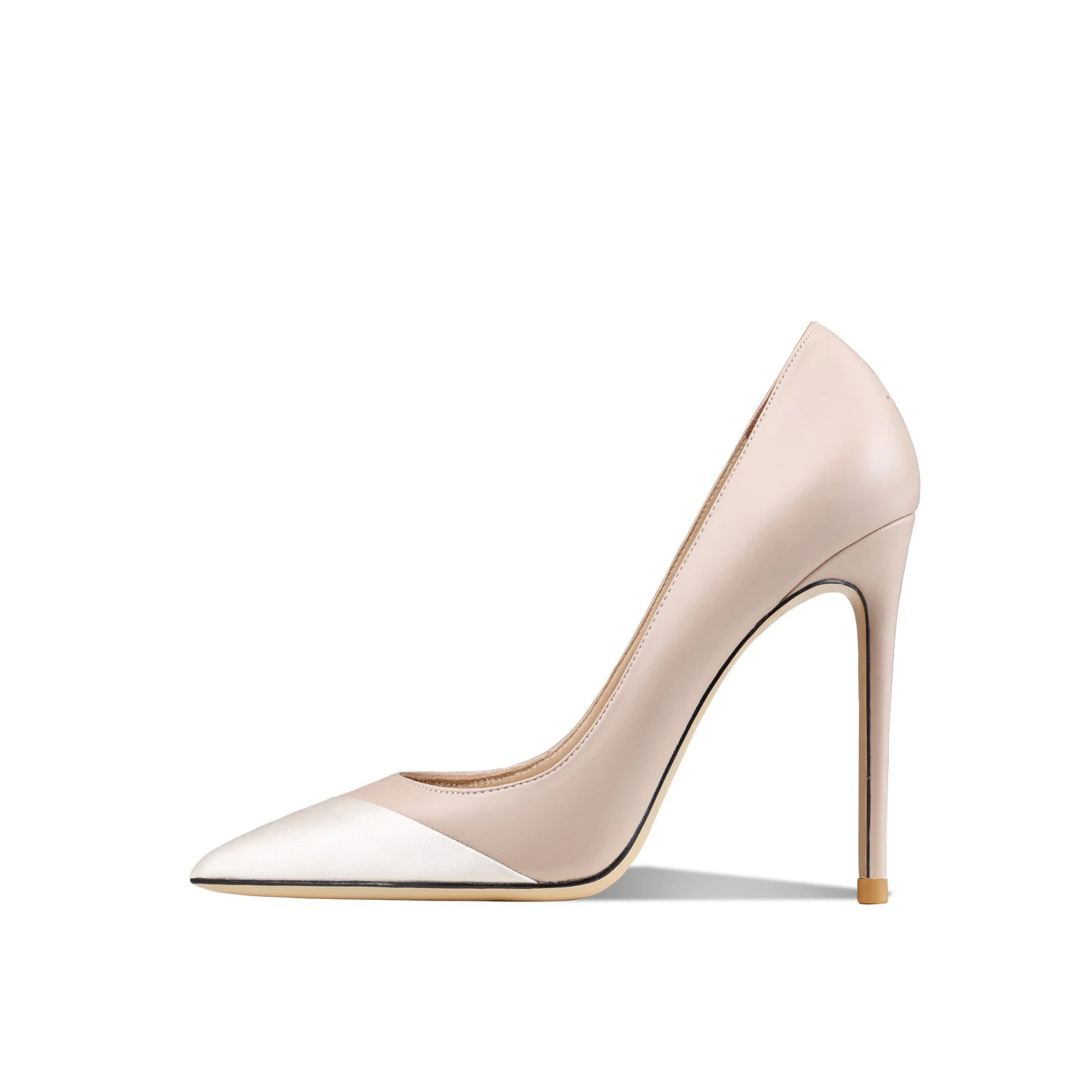 

2024 New Color Matching Women's Shoes Super Thin Good Heel 12 Cm Pointed Shallow Mouth Daily Wedding Date Banquet Pumps