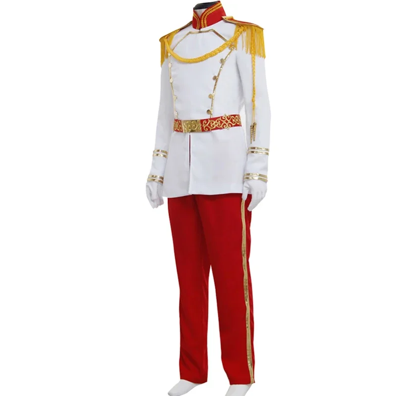 New Arrival Cinderella Cosplay Costume Prince Charming Royal Fancy Halloween Party Role-playing For Adult Men