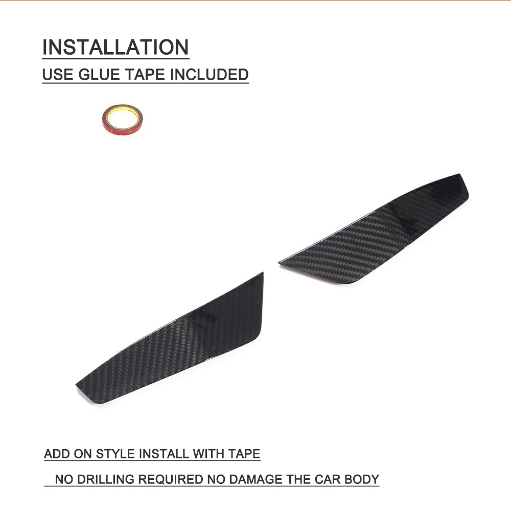Prepreg Dry Carbon Car Front Bumper Canards for Audi RS6 RS7 C8 Sportback 2020 2021 Car Front Flaps Air Vent Splitter Fins - view 5