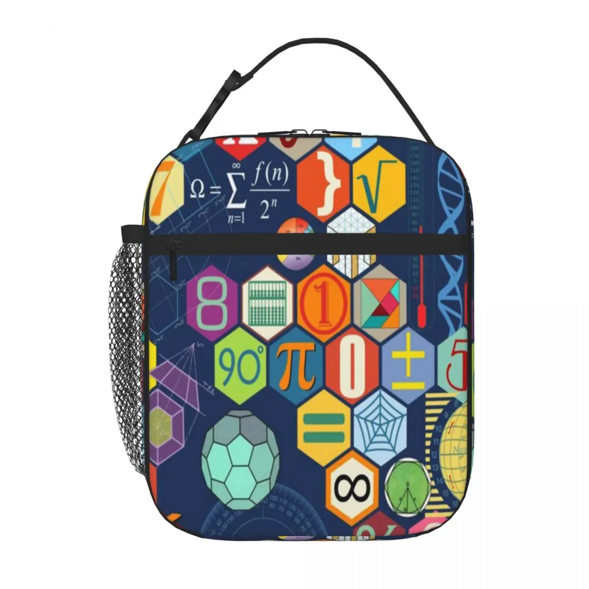 Bestselling Math In Color (blue) Double Deck Cooler Lunch Bag Business Travel Meal Travel Lunch Bag
